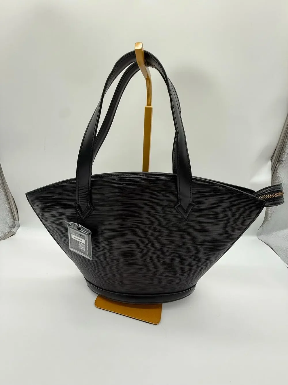 Louis Vuitton Epi Saint Jacques PM Black Leather Handbag VI0986 Short Handle⁠